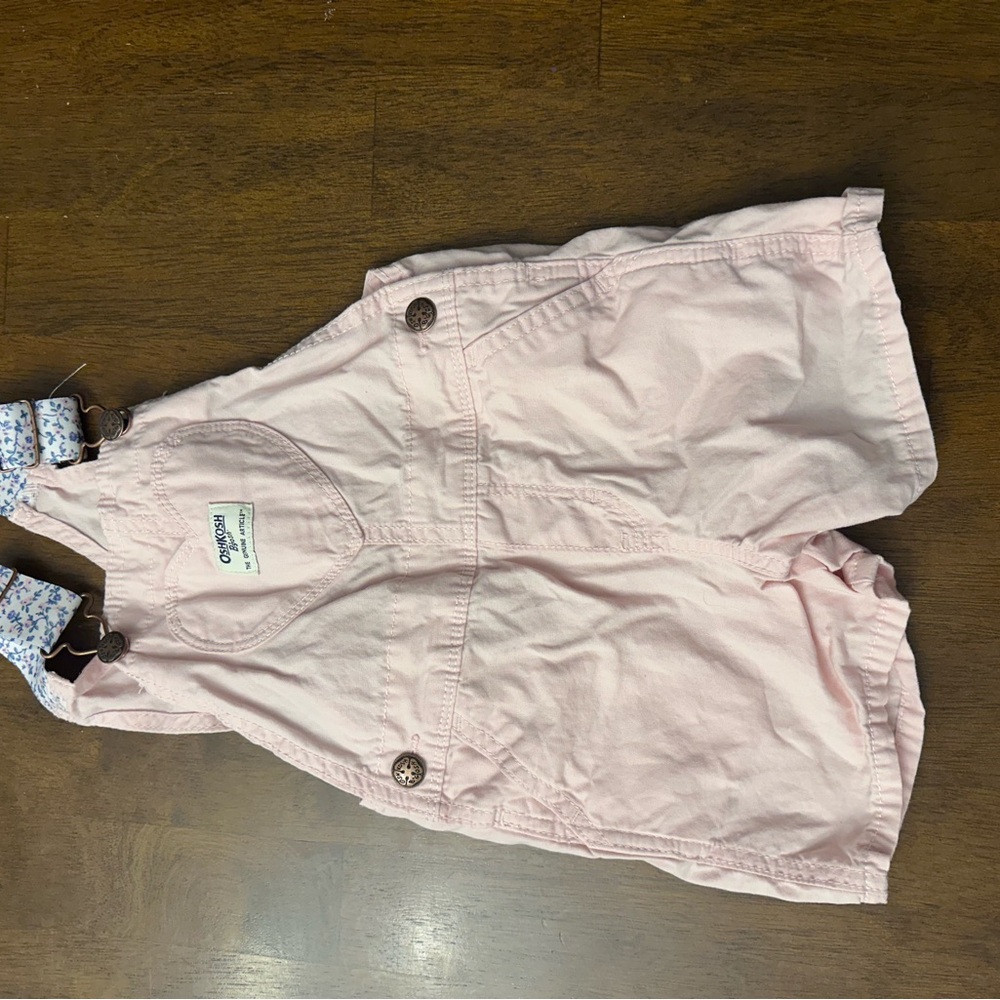 Oshkosh, pink short overalls